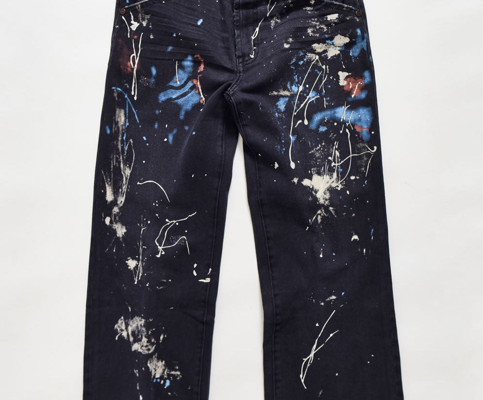 Libertines High Waist Cropped Wide Leg Denim Jeans - Midnight Artiste