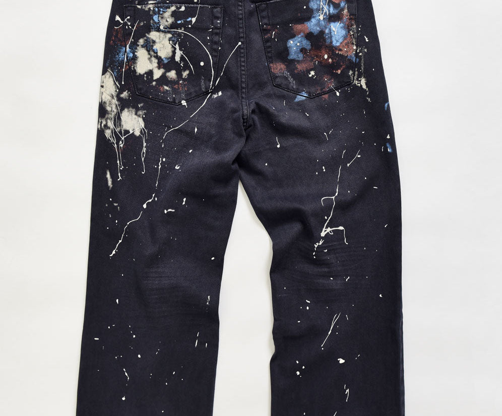 Libertines High Waist Cropped Wide Leg Denim Jeans - Midnight Artiste