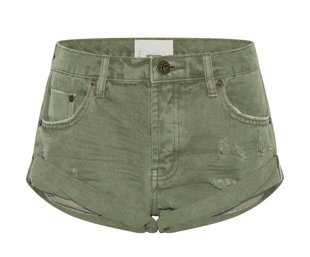 SUPER KHAKI BANDITS DENIM SHORTS