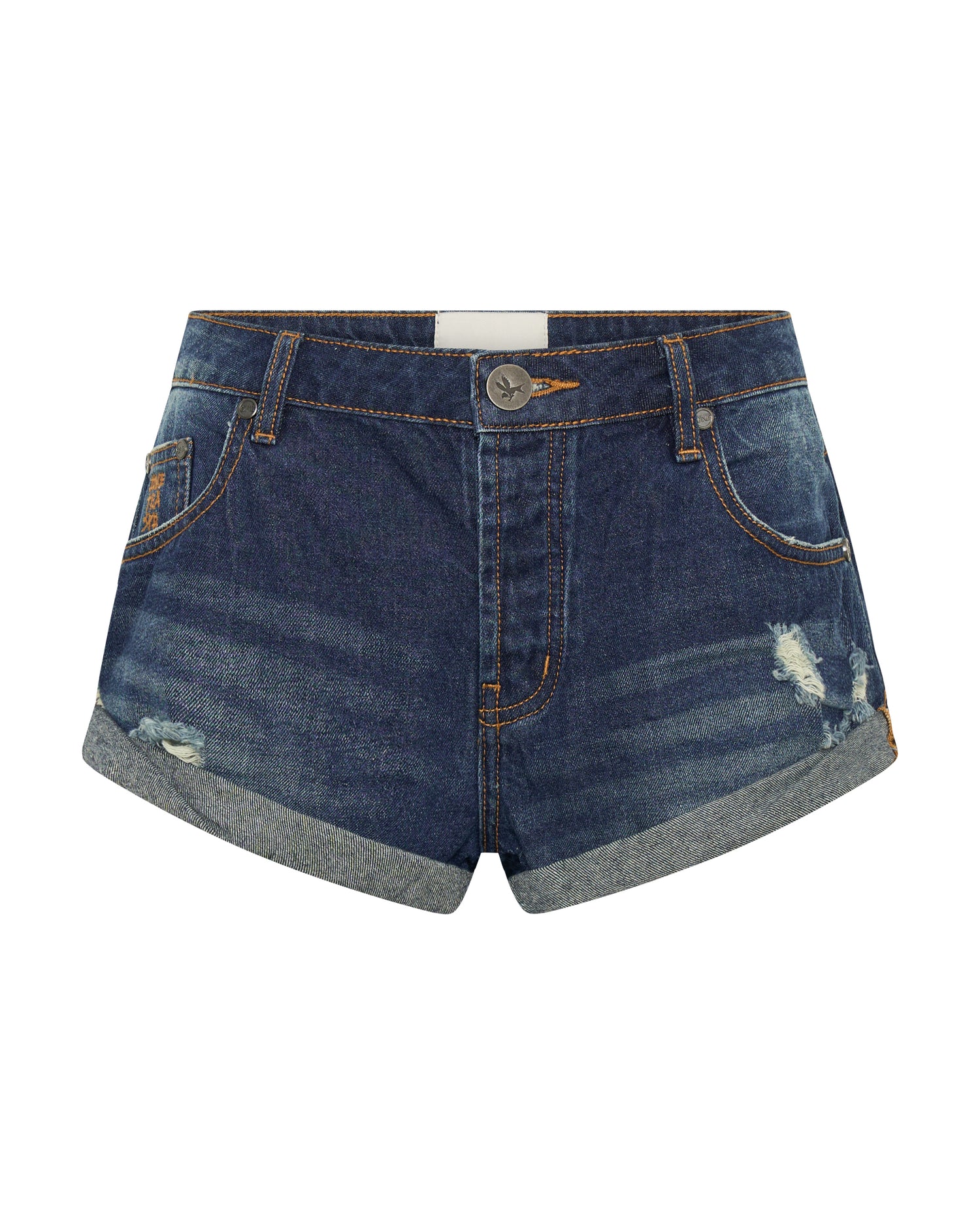 The Festival Shop Bandits Low Waist Denim Shorts - Blue Moon