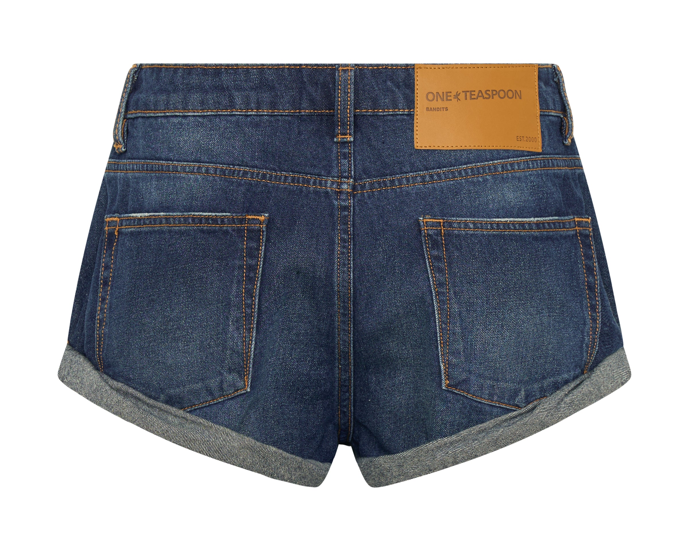Bandits Low Waist Denim Shorts Blue Moon One Teaspoon