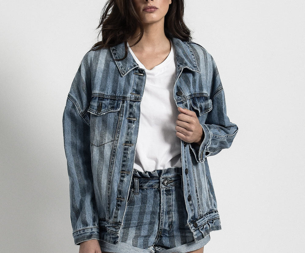Bandits Mid Waist Denim Shorts - Black Zephyr