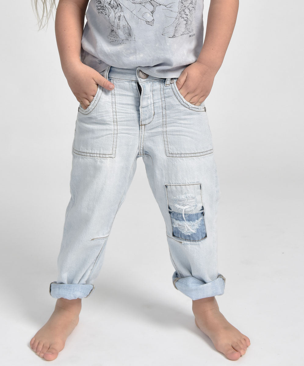 Products KIDS SAINTS BOYFRIEND JEAN WHITE