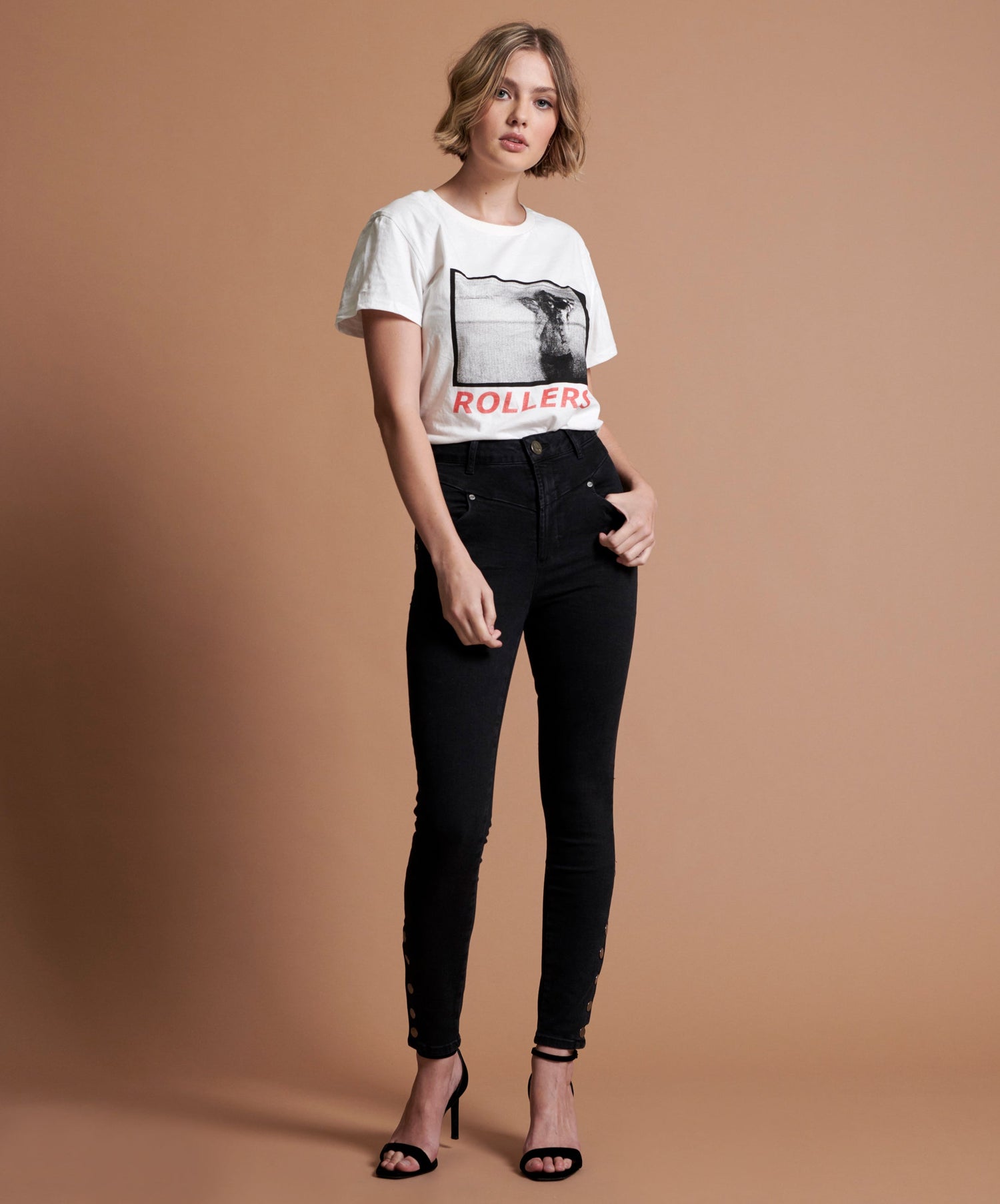 Products BLACK SWAN PREACHERS HIGH WAIST SKINNY JEANS BLACK