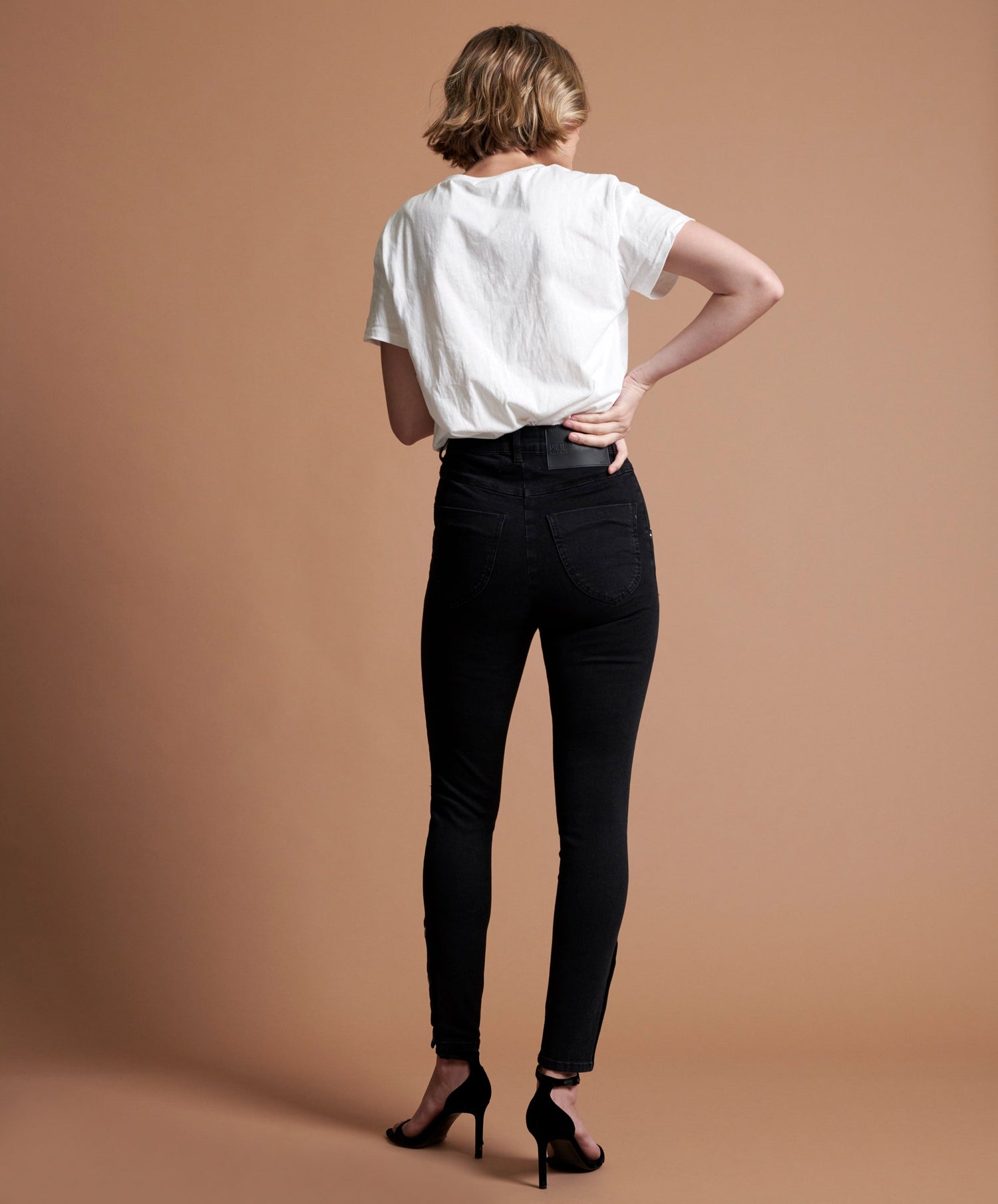 Products BLACK SWAN PREACHERS HIGH WAIST SKINNY JEANS BLACK