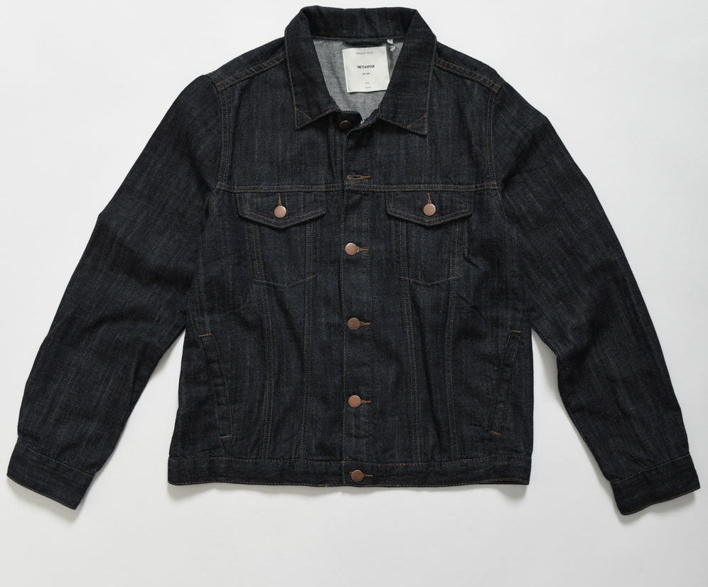 ORGANIC RAW BANDIT TRUCKER JACKET BLUE