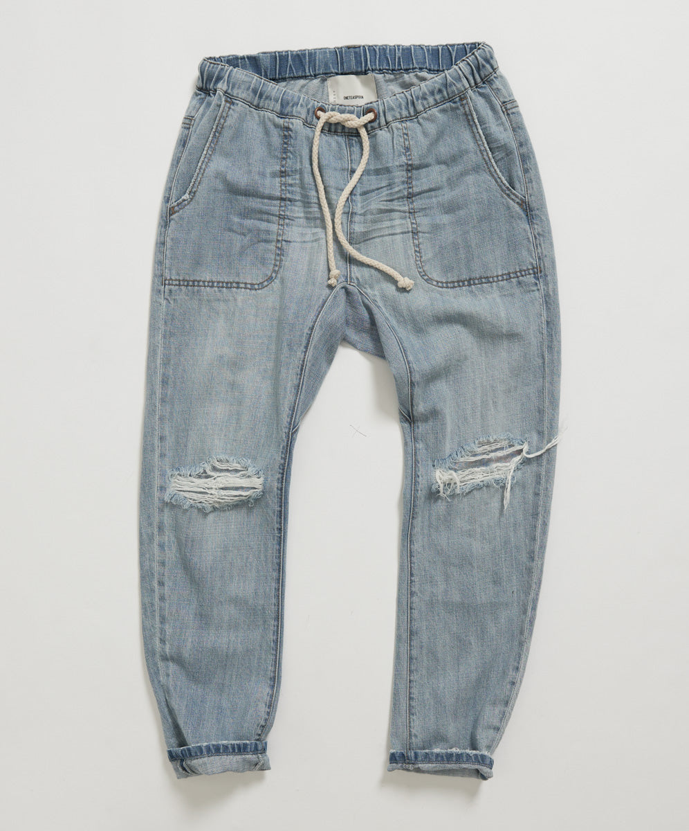Products HUSTLER SHABBIES DRAWSTRING BOYFRIEND JEAN