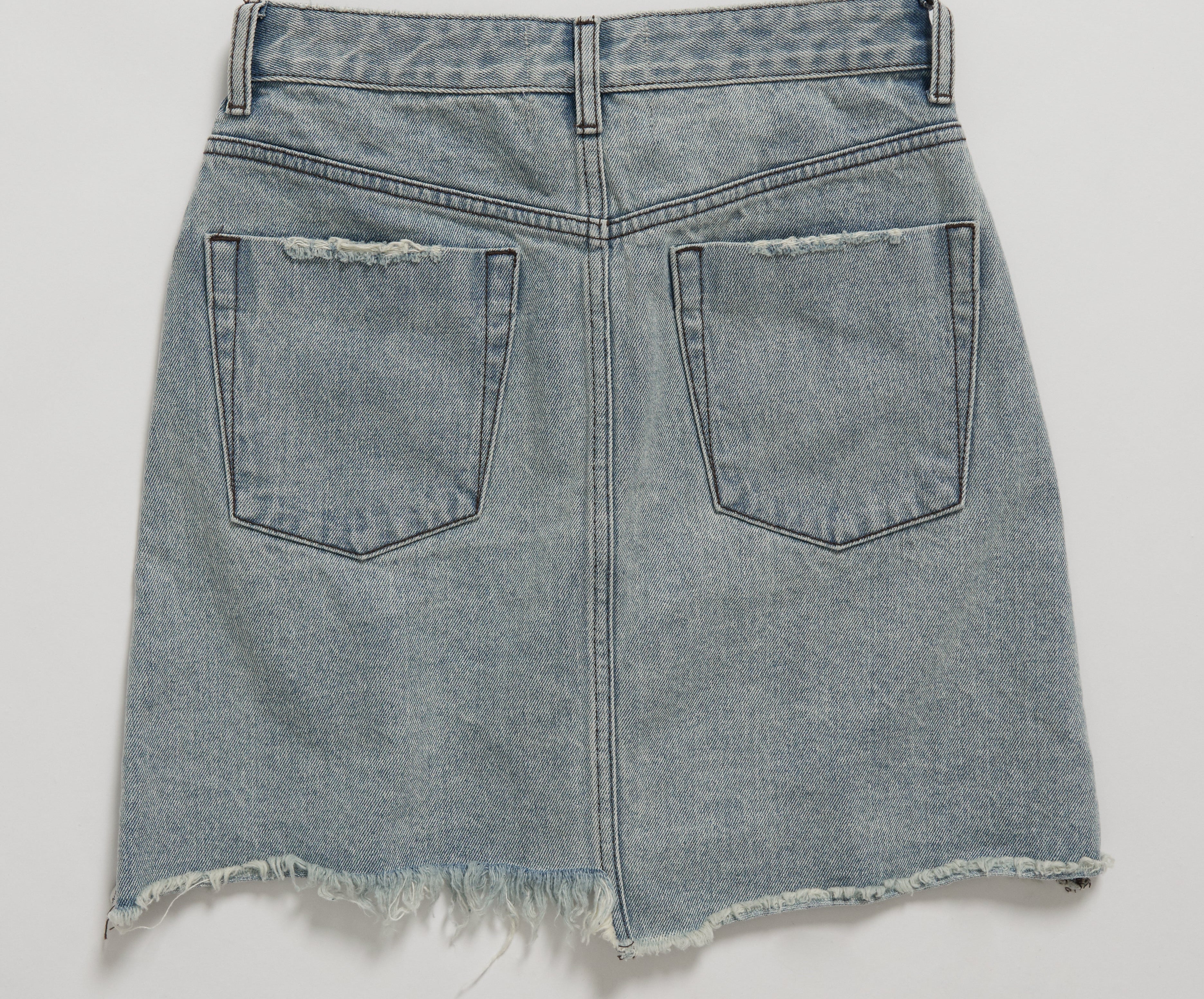 OLD WEST VIPER HIGH WAIST BUTTON THROUGH MINI SKIRT