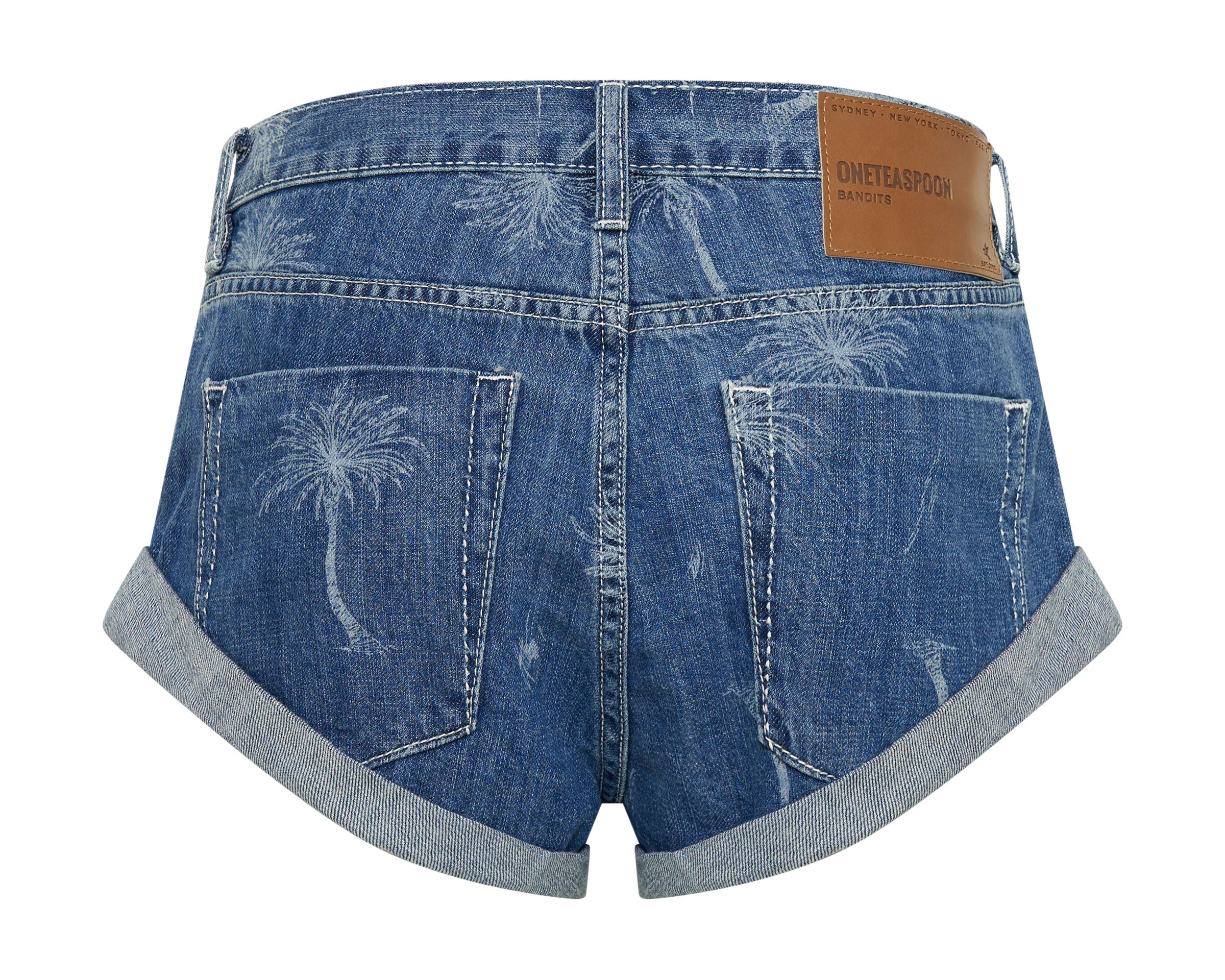 Bandits Low Waist Denim Shorts - Malibu Blue