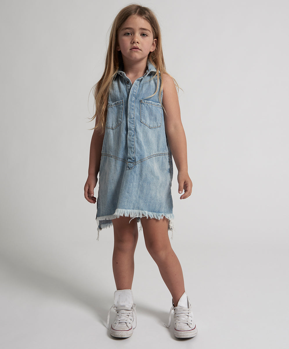 Products KIDS MINI BRAXTON DRESS BLUE