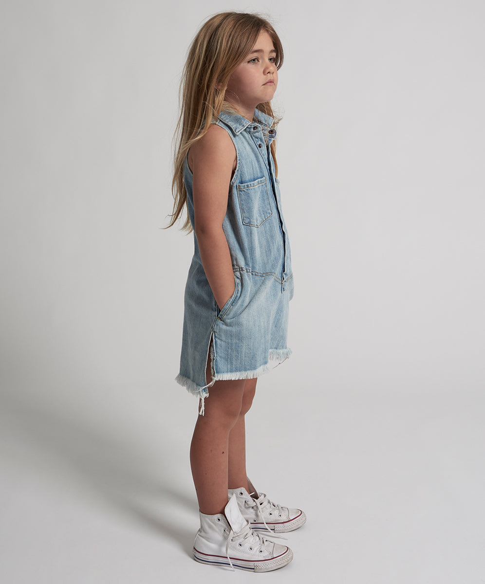 Products KIDS MINI BRAXTON DRESS BLUE
