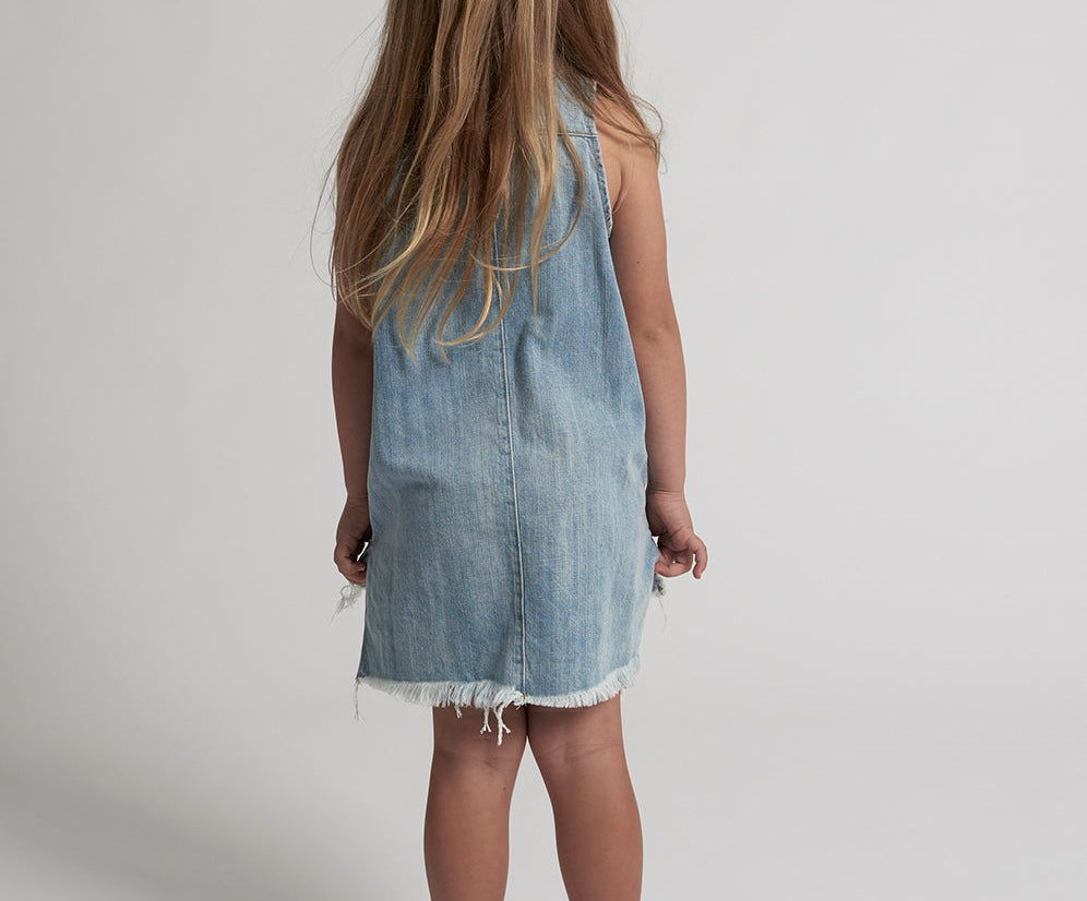 KIDS MINI BRAXTON DRESS BLUE