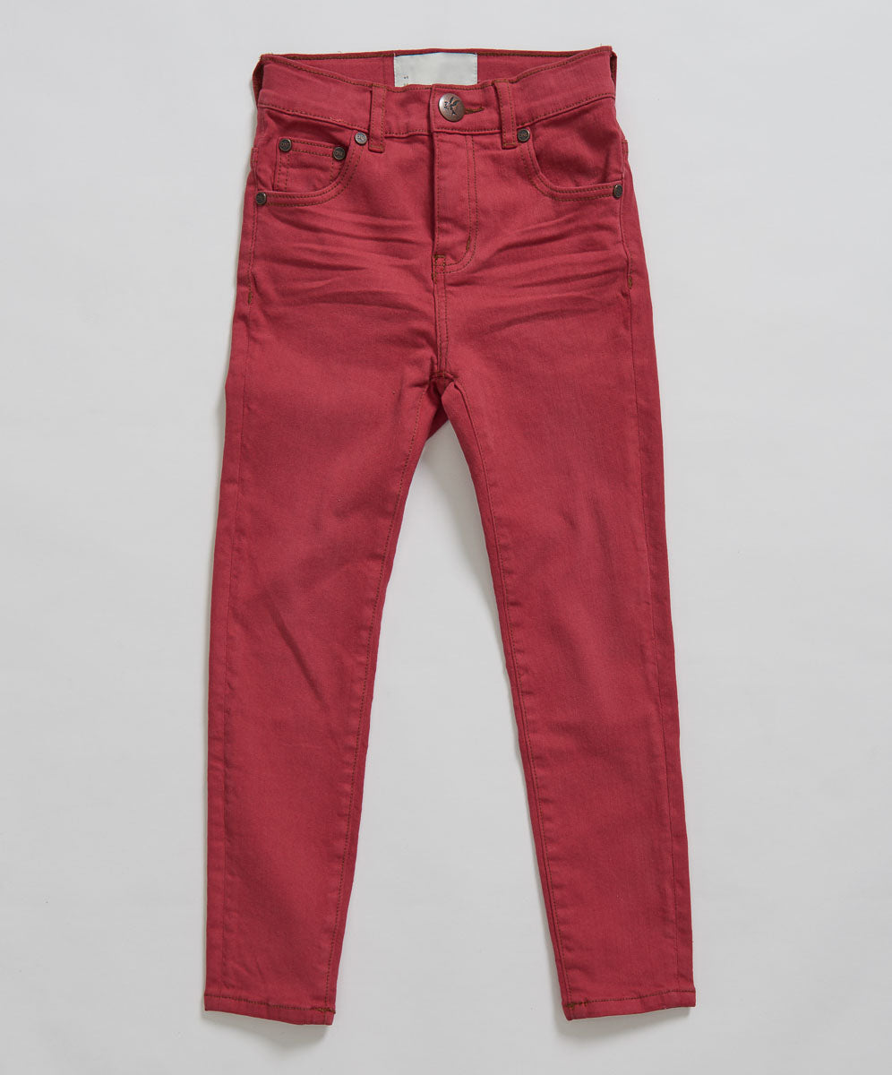 Products Freebirds High Waist Rigid Skinny Denim Jeans - Red Punk