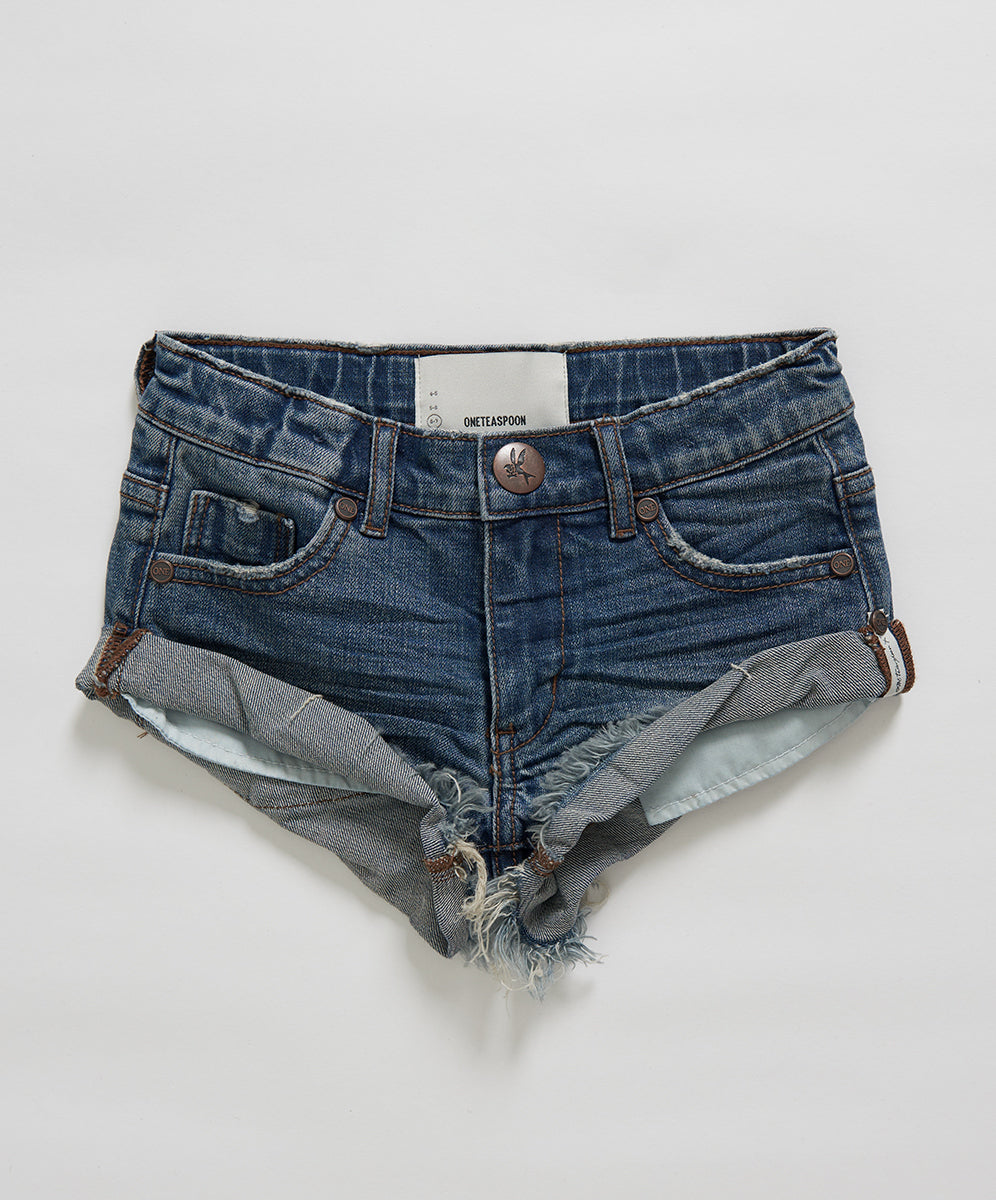 Products Kids Bandits Low Waist Denim Shorts - Vintage Indigo