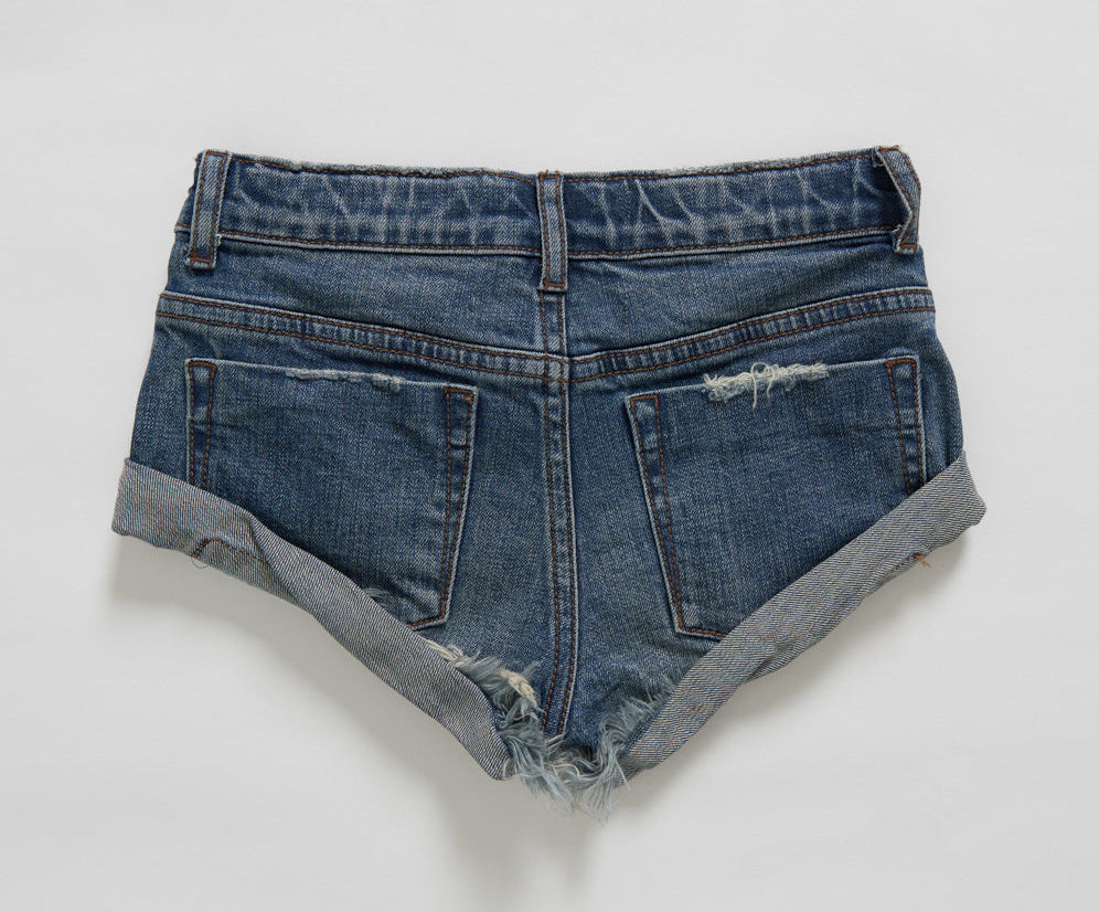 Kids Bandits Low Waist Denim Shorts - Vintage Indigo