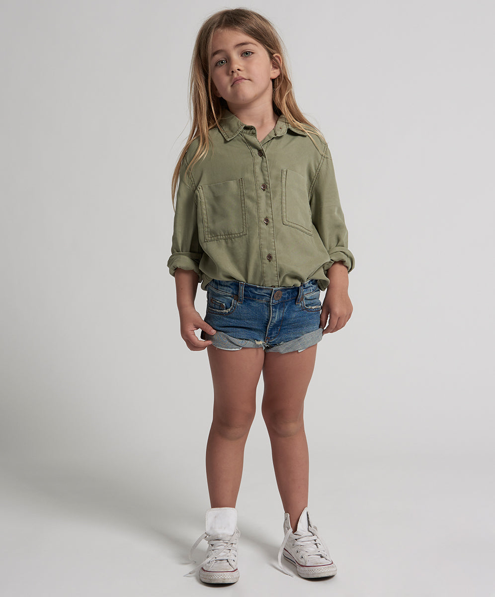 Products Kids Bandits Low Waist Denim Shorts - Vintage Indigo