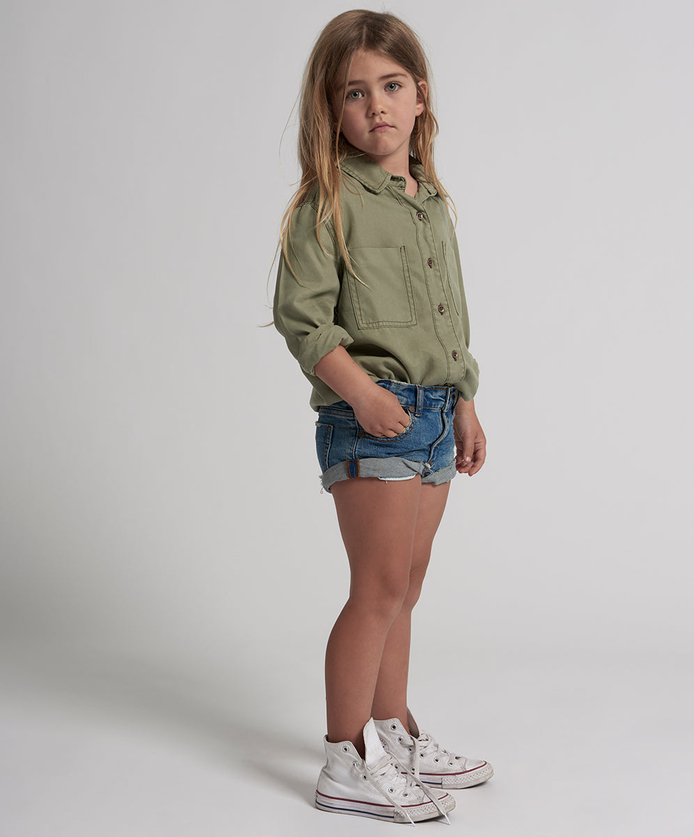 Products Kids Bandits Low Waist Denim Shorts - Vintage Indigo