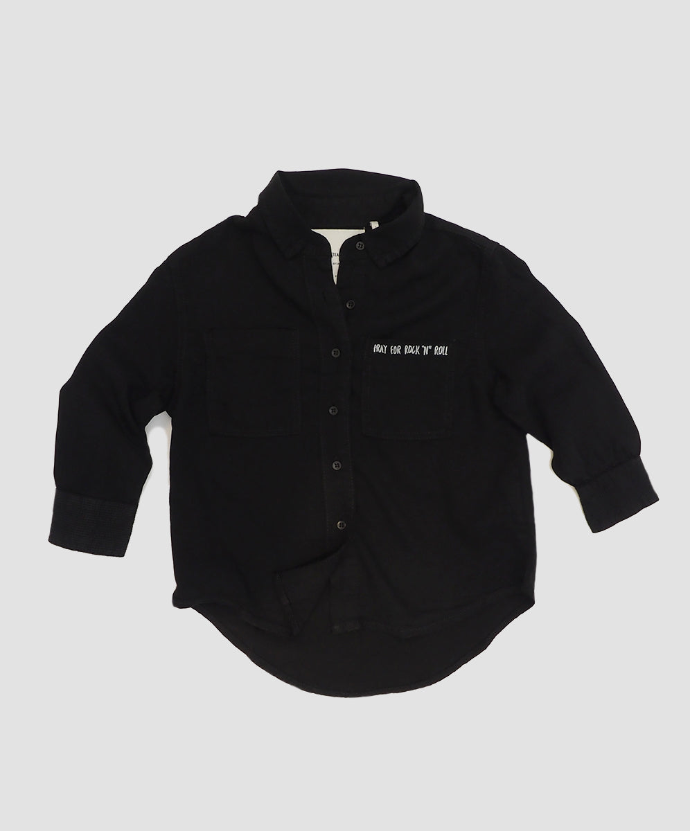 Products KIDS BLACK SOHO TENCEL SHIRT