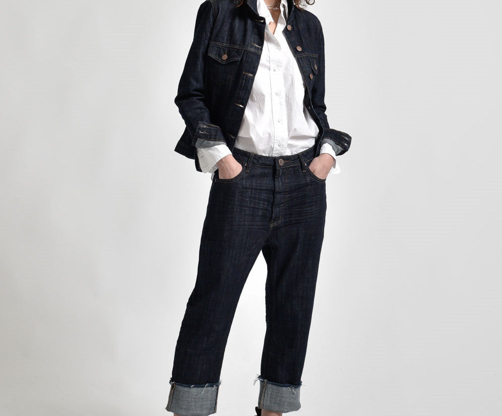 ORGANIC RAW BANDIT JEAN BLUE