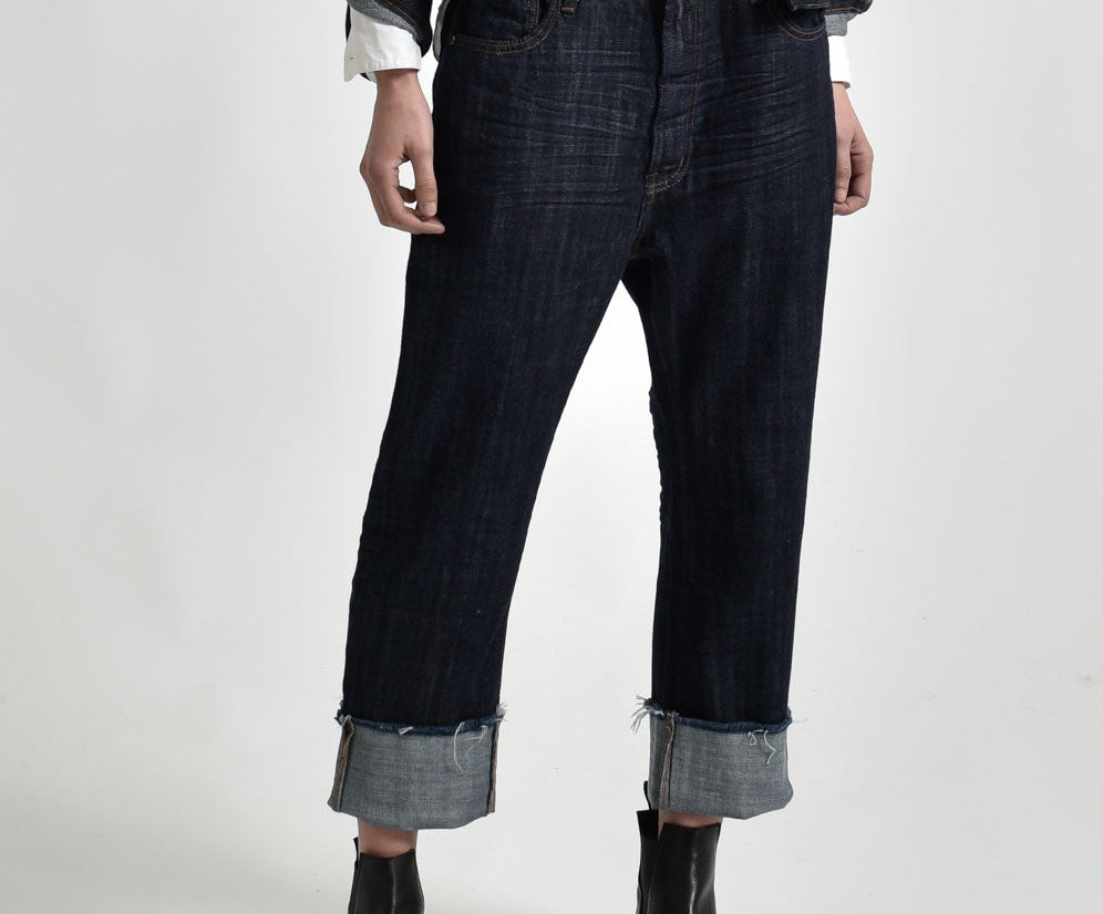 ORGANIC RAW BANDIT JEAN BLUE