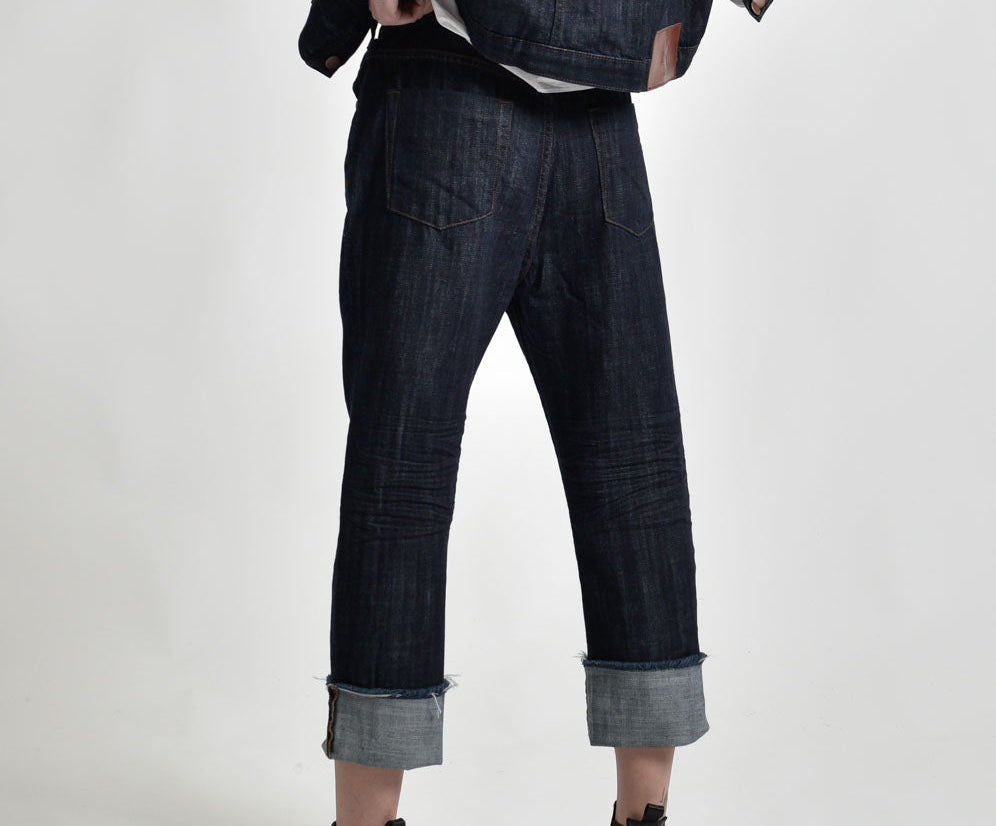 ORGANIC RAW BANDIT JEAN BLUE