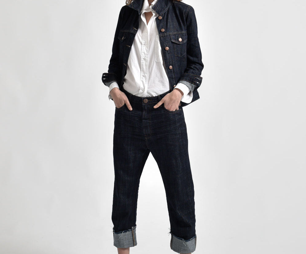 ORGANIC RAW BANDIT JEAN BLUE