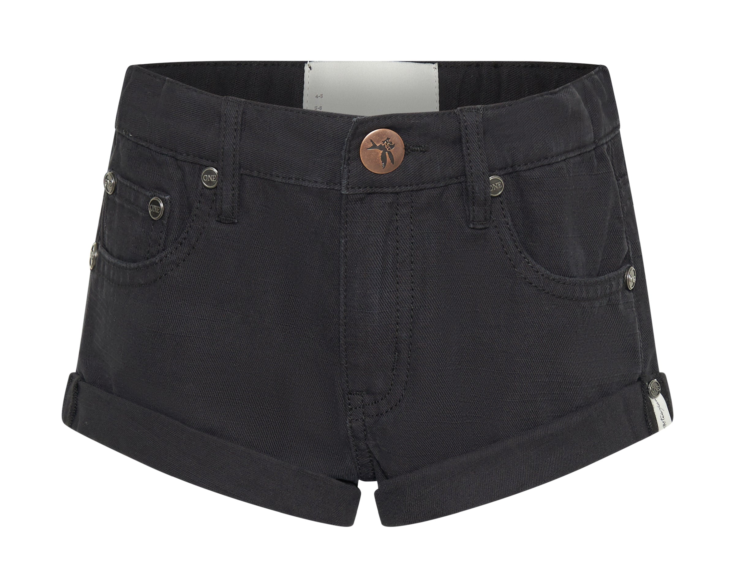 Kids Bandits High Waist Denim Shorts - Black Punk