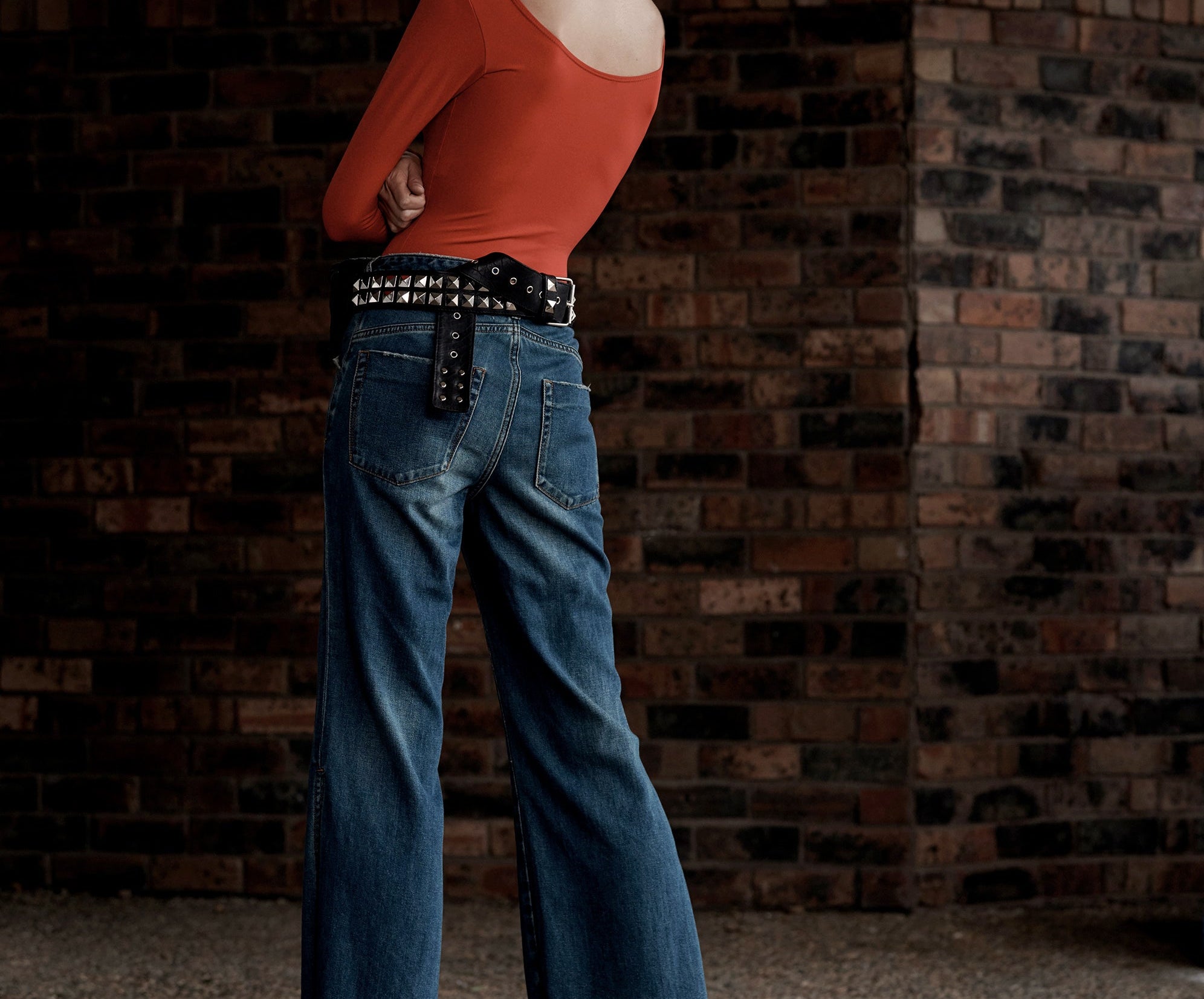 DIRTY INDIGO LIBERTINES HIGH WAIST CROPPED WIDE LE