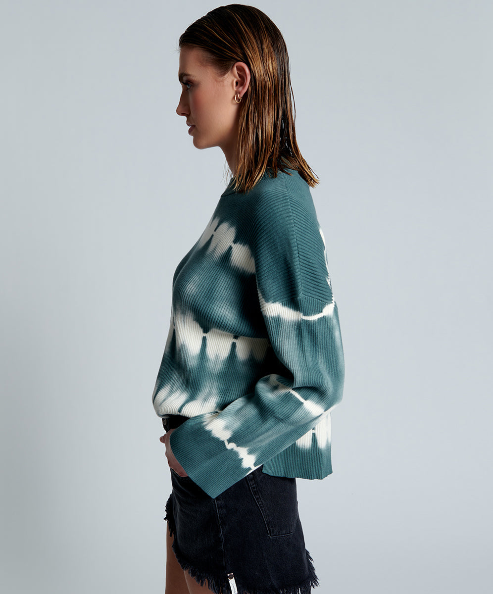 Products KHAKI TIE DYE RIB ROAM SWEATER