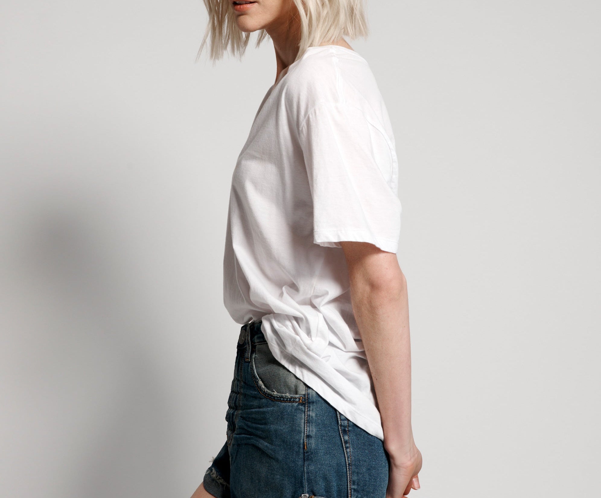 Bandits High Waist Denim Shorts - Dirty Indigo