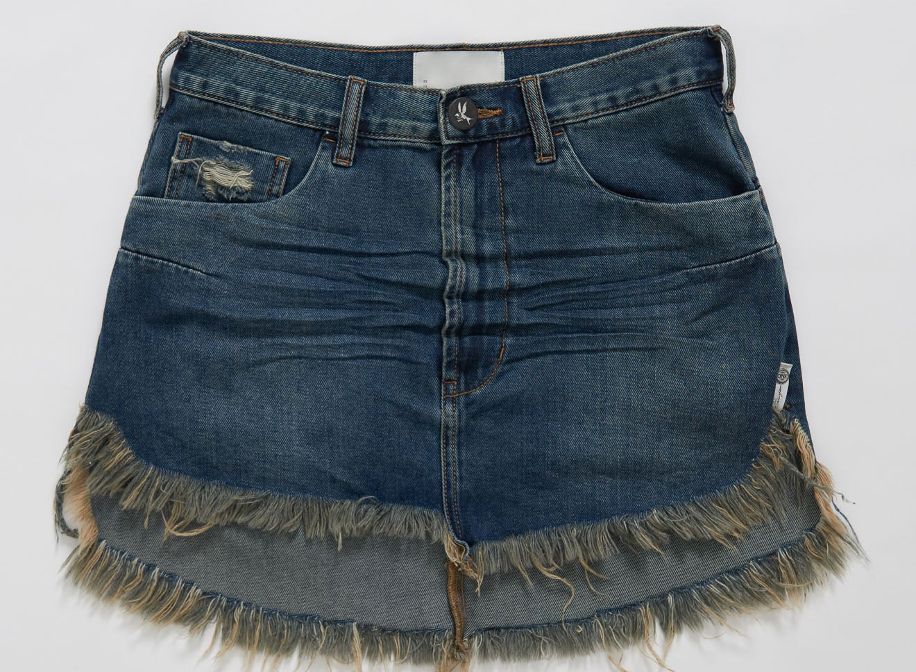 DIRTY INDIGO VANGUARD MID RISE RELAXED DENIM MINI