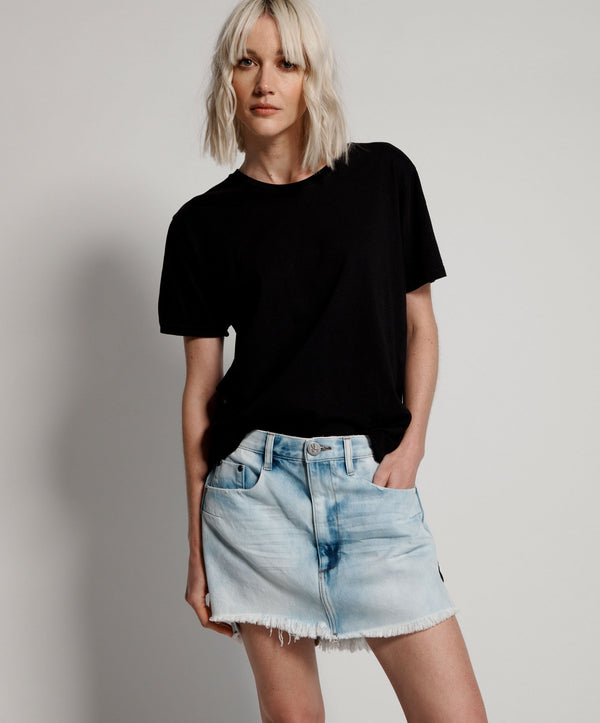 WILDE BLUE VANGUARD MID WAIST  RELAXED DENIM MINI
