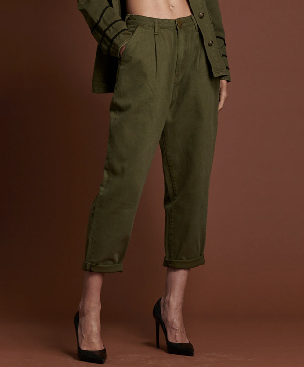 Products OLIVE MILITARY SMITHS HIGH WAIST TROUSER JEANS