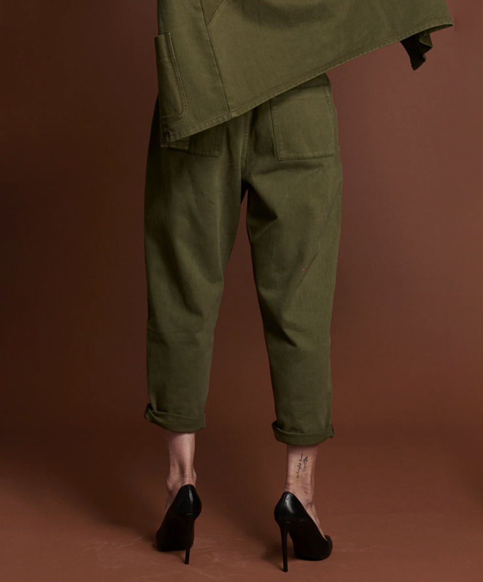 Products OLIVE MILITARY SMITHS HIGH WAIST TROUSER JEANS