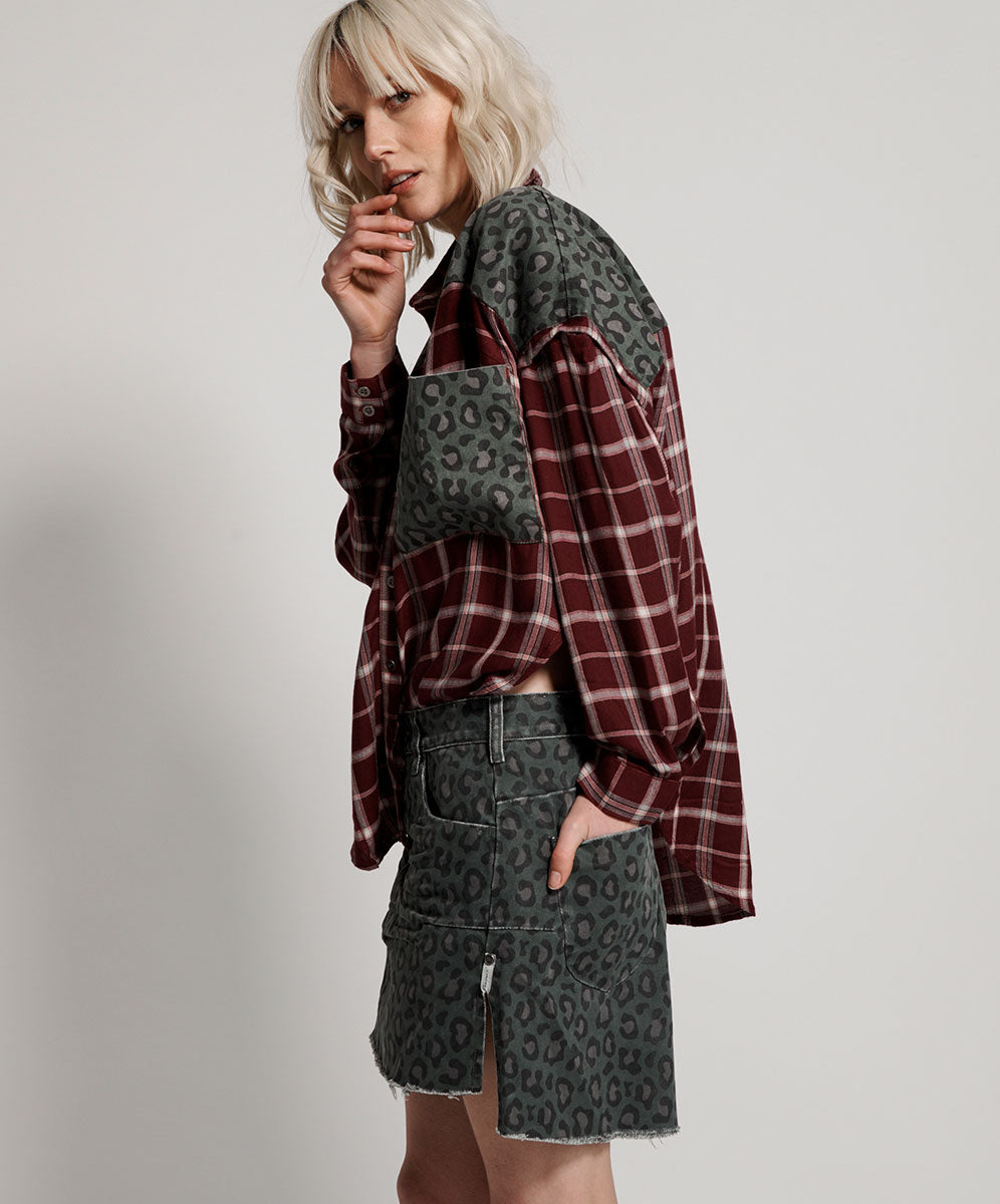 Products OXBLOOD CHECK MOTLEY SHIRT