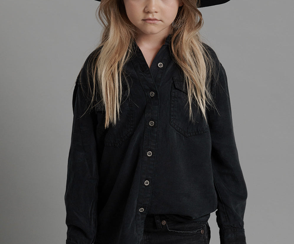 KIDS FOX BLACK ORGINAL LIBERTY SHIRT