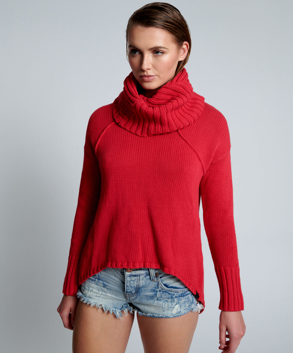 Products CRIMSON THICK PURE ROLL NECK SWEATER