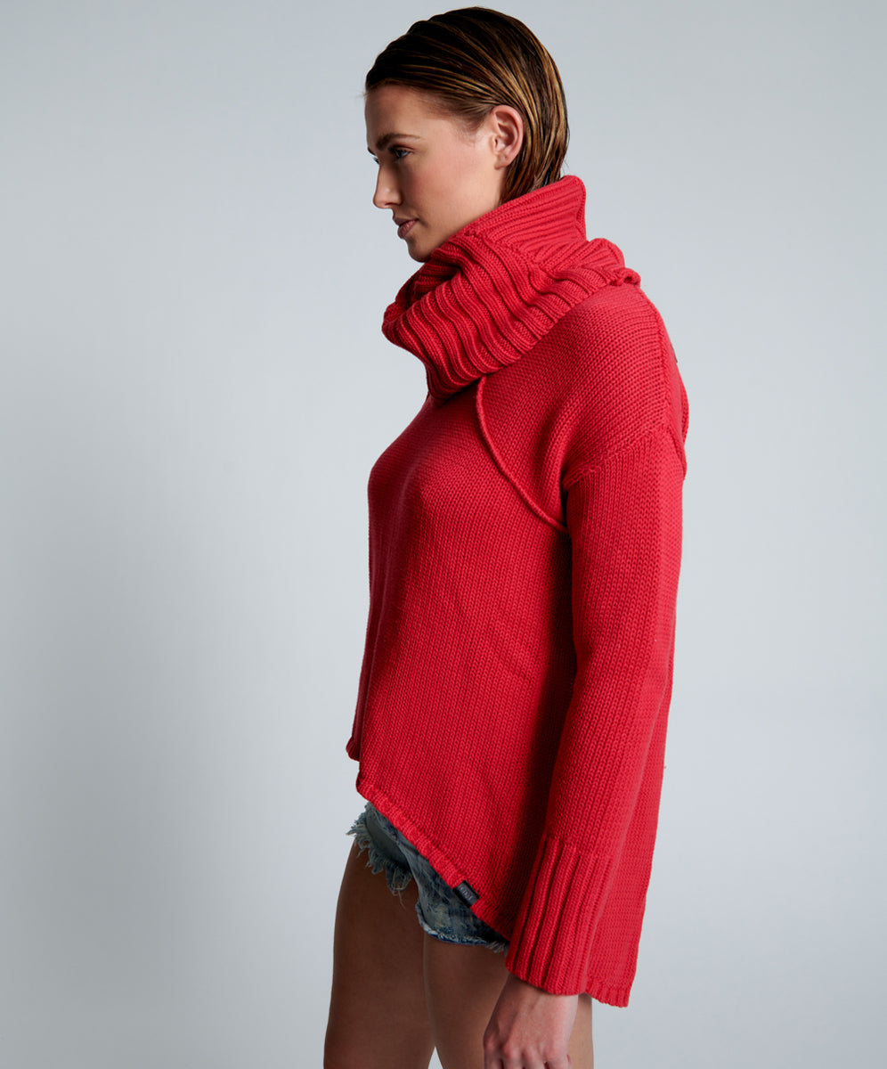 Products CRIMSON THICK PURE ROLL NECK SWEATER