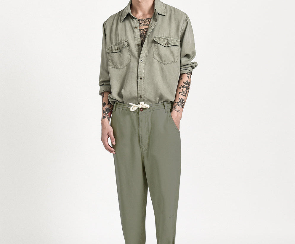 SAFARI RELAXED LINEN PANT KHAKI