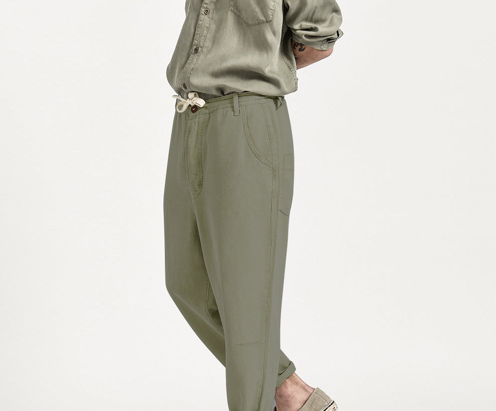 SAFARI RELAXED LINEN PANT KHAKI