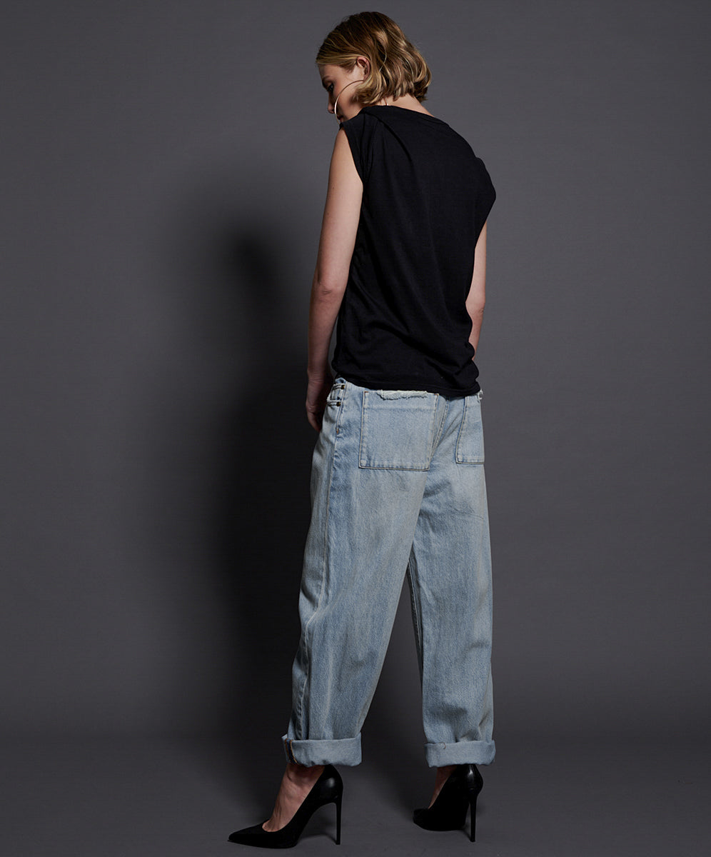 Products KANSAS BLUE SMITHS LOW WAIST WIDE LEG JEAN
