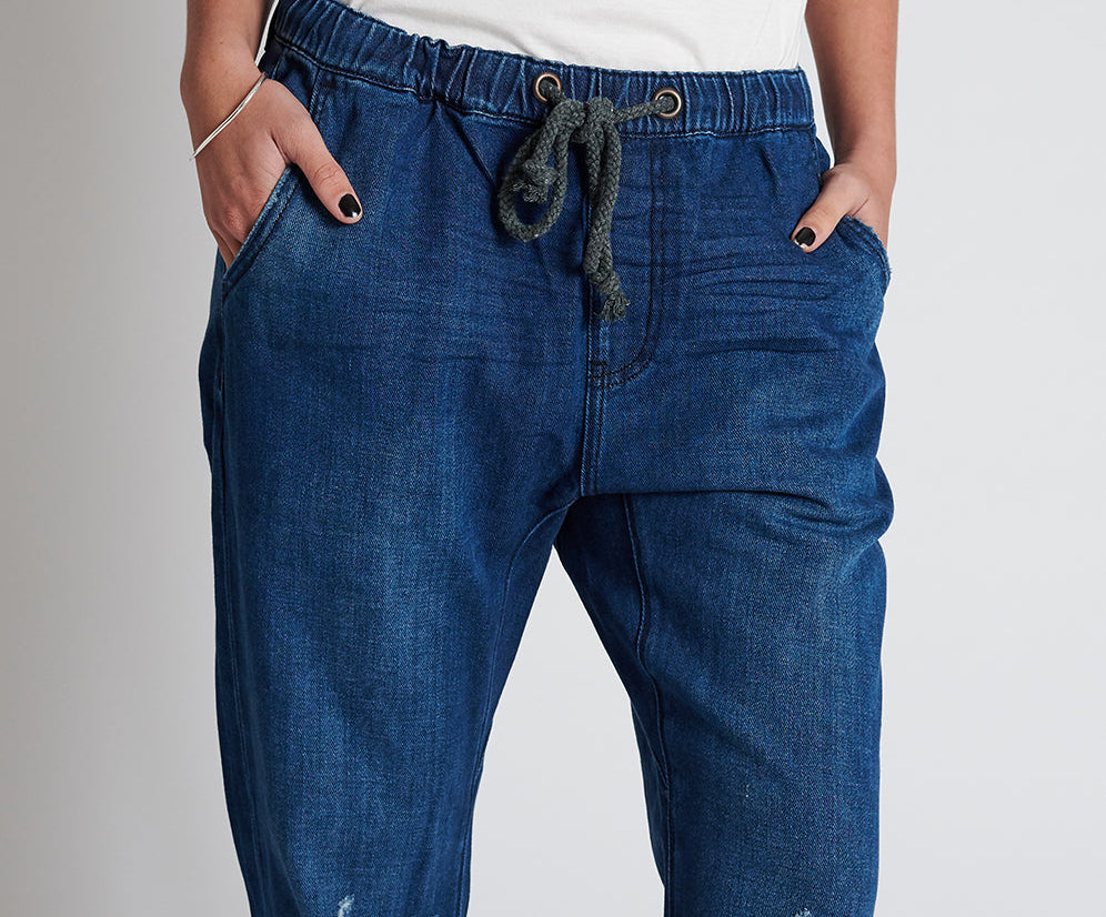 BLUEMOON SHABBIES DRAWSTRING JEAN