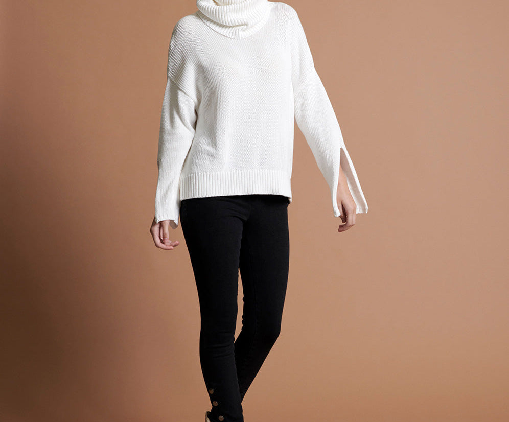 WINONA BACKLESS SWEATER WHITE