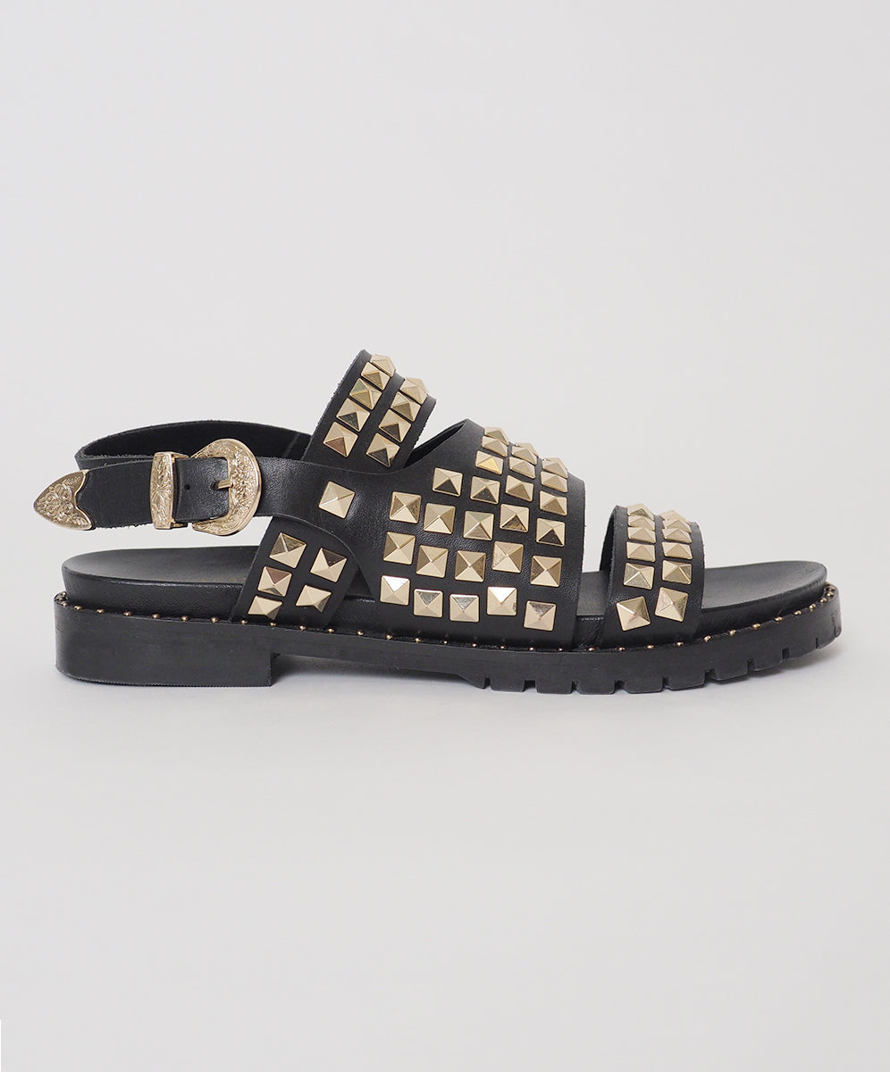 Products BLACK STUDDED VIVIENNE SANDAL