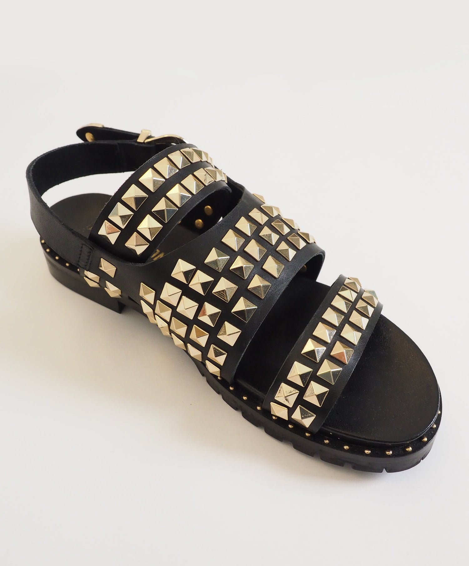 Products BLACK STUDDED VIVIENNE SANDAL