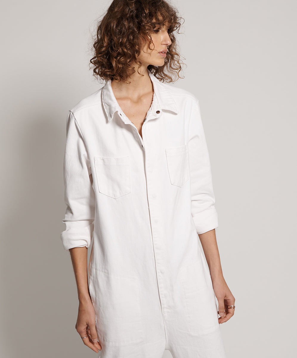 Products NATURAL WHITE PARADISE UTILITY JUMPSUIT
