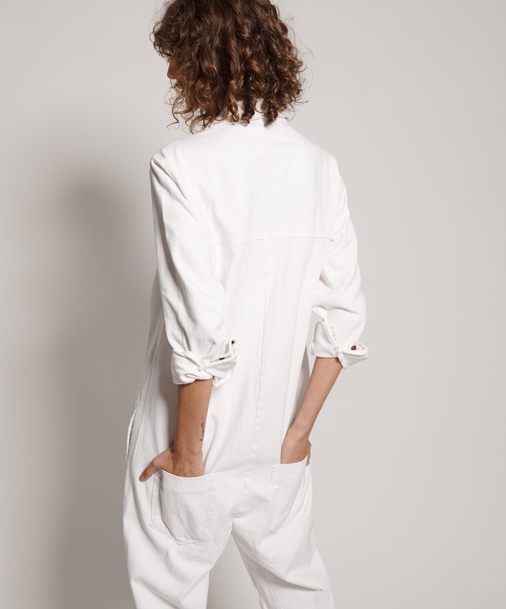 White utility jumpsuit womens hotsell