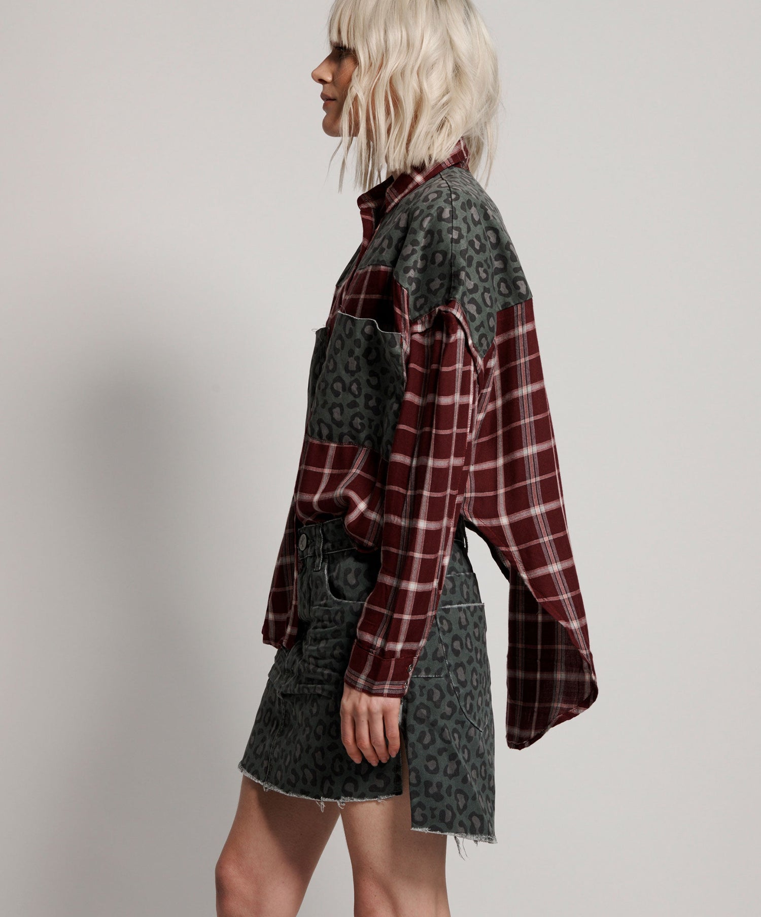 Products LEOPARD NIGHT CRAWLER VANGUARD M/W DENIM SKIRT