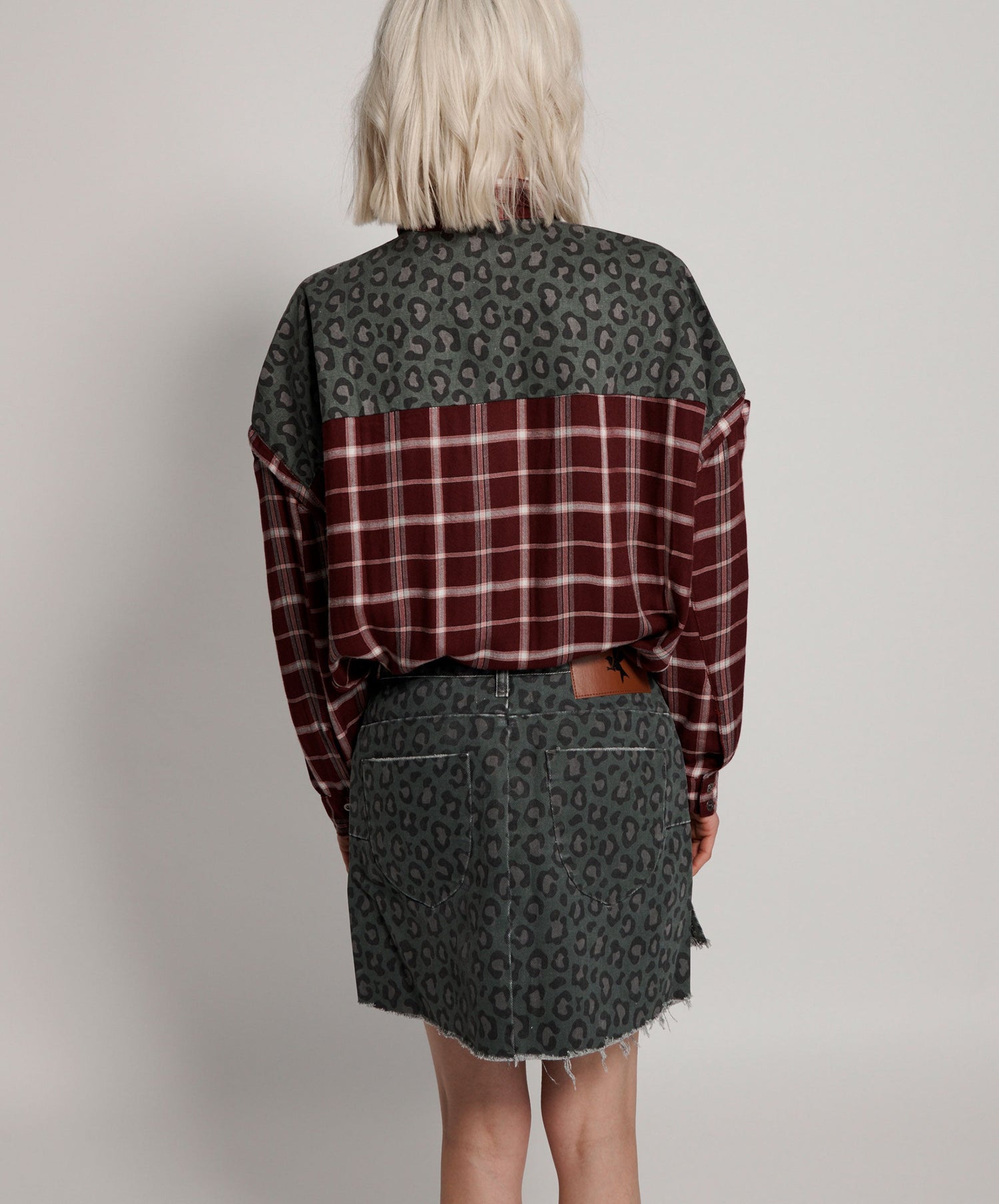 Products LEOPARD NIGHT CRAWLER VANGUARD M/W DENIM SKIRT