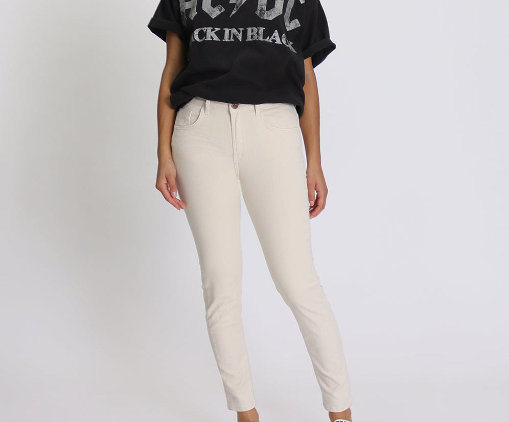 Freebirds Ii High Waist Stretch Skinny Denim Jeans - Nashville Cream